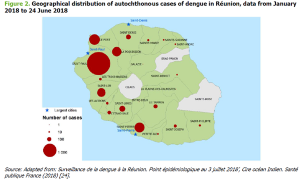 Mapa geografické distribuce nemoci